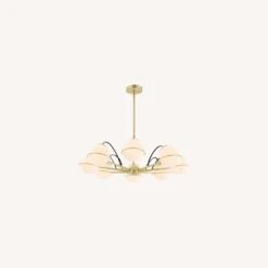 Other 8-Light Chandelier In Opal Glass & Gold Finish -Othe Furniture Shop 1500 1500 frame 0 2748