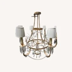 Other Iron & Crystal Chandelier In Gold Leaf Finish -Othe Furniture Shop 1500 1500 frame 0 2797
