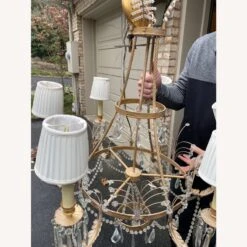 Other Iron & Crystal Chandelier In Gold Leaf Finish -Othe Furniture Shop 1500 1500 frame 0 2798