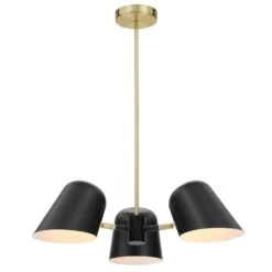 Other 3-Light Pendant Light In Black&Satin Brass Canopy -Othe Furniture Shop 1500 1500 frame 0 2985