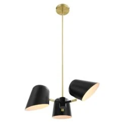 Other 3-Light Pendant Light In Black&Satin Brass Canopy -Othe Furniture Shop 1500 1500 frame 0 2987