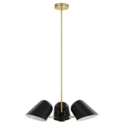 Other 3-Light Pendant Light In Black&Satin Brass Canopy -Othe Furniture Shop 1500 1500 frame 0 2988