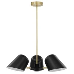 Other 3-Light Pendant Light In Black&Satin Brass Canopy -Othe Furniture Shop 1500 1500 frame 0 2991