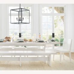 Pottery Barn Manor Glass & Iron Square Pendant -Othe Furniture Shop 1500 1500 frame 0 3026