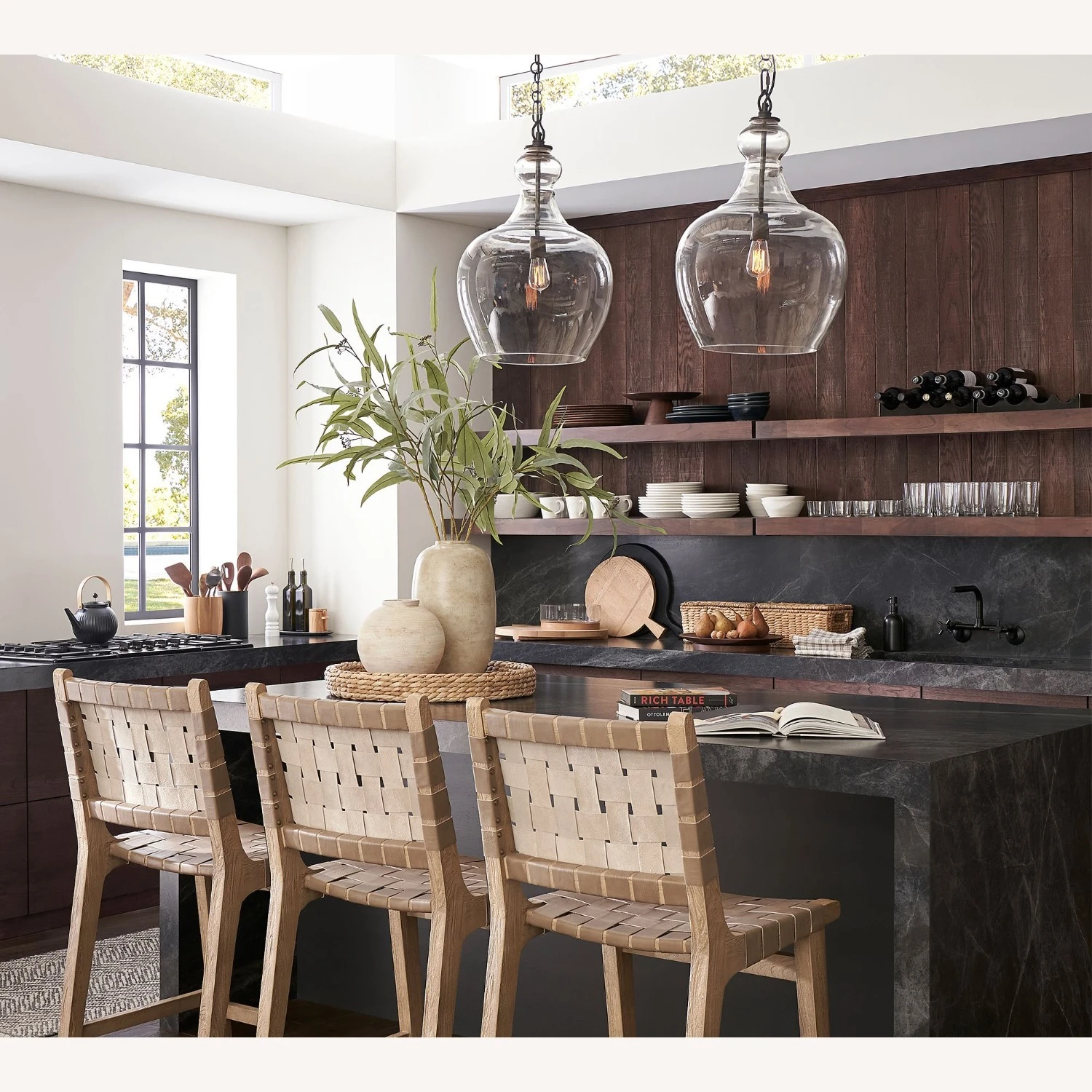 Pottery Barn Flynn Recycled Glass Pendant, Brass 7 Pottery Barn Flynn Recycled Glass Pendant, Brass - Image 5