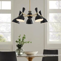 Other 5-Light Pendant Light In Round Black Metal Shades -Othe Furniture Shop 1500 1500 frame 0 3082