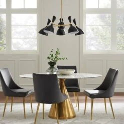 Other 5-Light Pendant Light In Round Black Metal Shades -Othe Furniture Shop 1500 1500 frame 0 3089