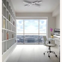 Brushed Nickel LED Ceiling Fixture - Flushmount -Othe Furniture Shop 1500 1500 frame 0 3091