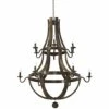 Other Chandelier In Brown Hardwood W/ Steel Frame Finish 1 Other Chandelier In Brown Hardwood W/ Steel Frame Finish -Othe Furniture Shop 1500 1500 frame 0 3179