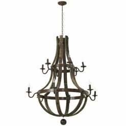 Other Chandelier In Brown Hardwood W/ Steel Frame Finish -Othe Furniture Shop 1500 1500 frame 0 3183