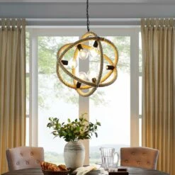 Other Pendant Chandelier In Orb-Shaped Rope Finish -Othe Furniture Shop 1500 1500 frame 0 3191