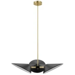 Other Minimalist 3-Light Pendant Light In Black Shade