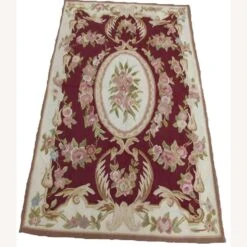 Handmade Vintage French Aubusson Rug