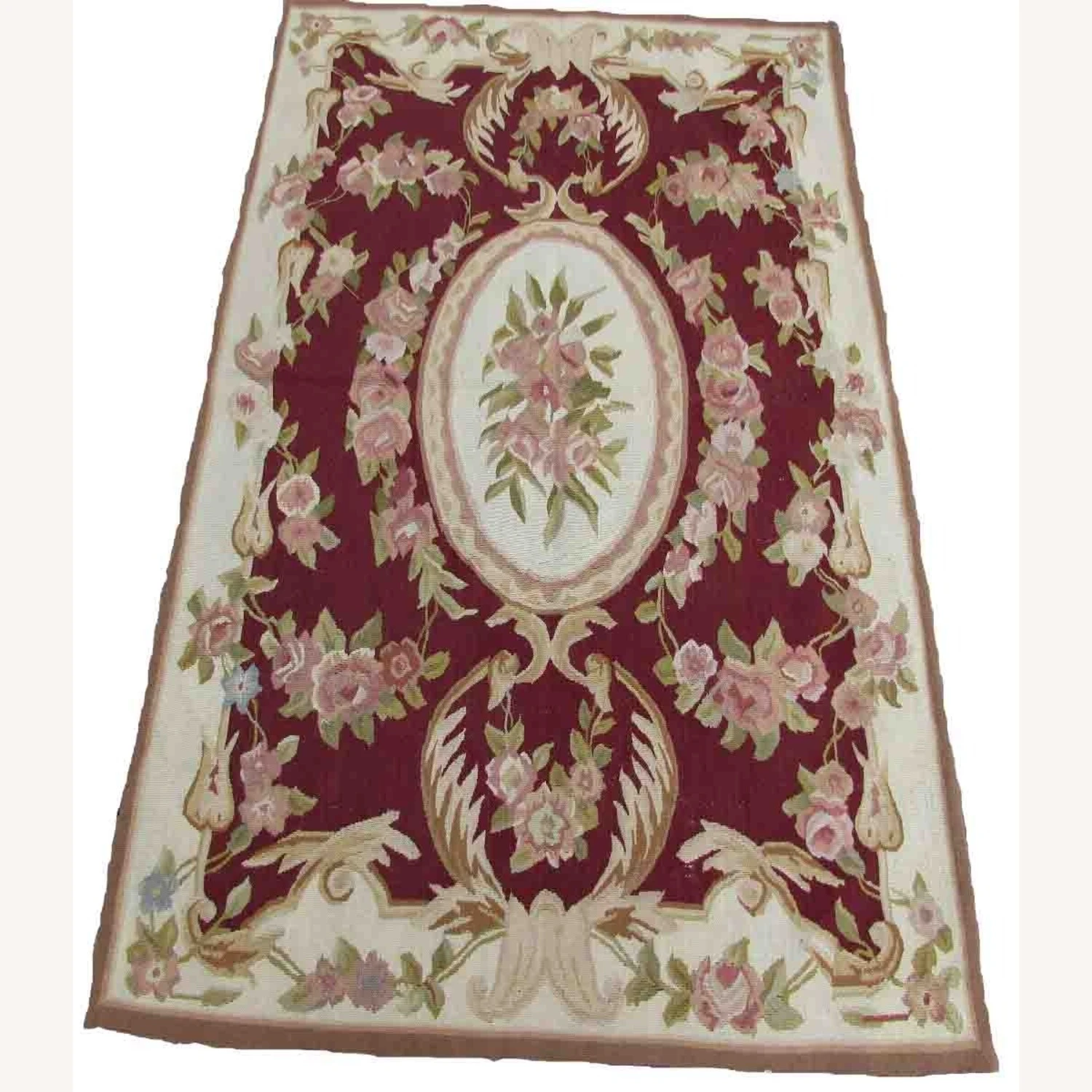 Handmade Vintage French Aubusson Rug 3 Handmade Vintage French Aubusson Rug