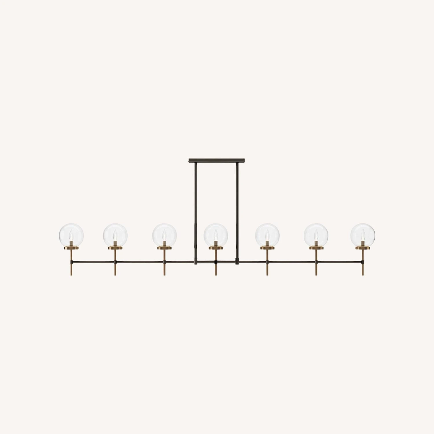 Pottery Barn Camryn Glass Globe Linear Chandelier 3 Pottery Barn Camryn Glass Globe Linear Chandelier