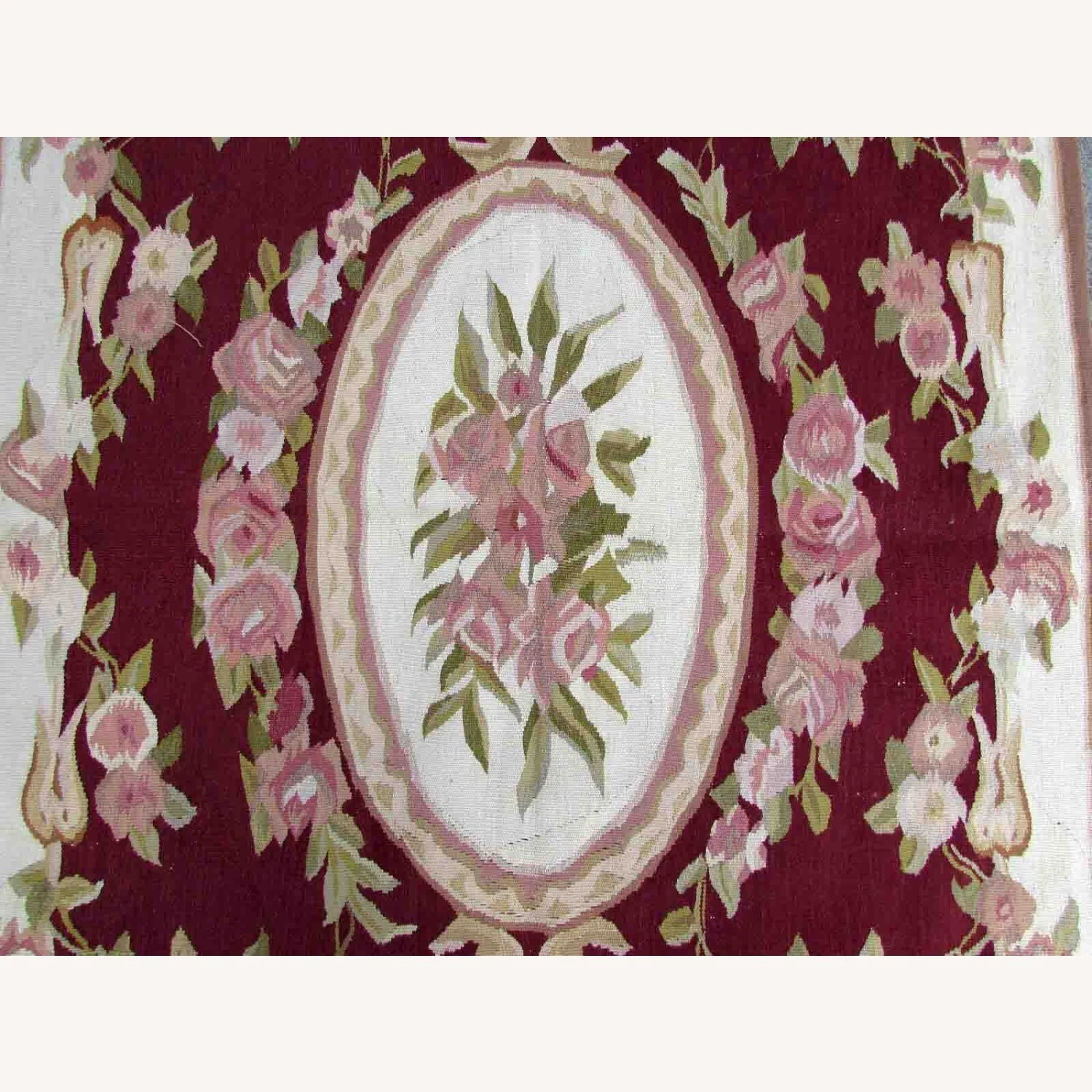 Handmade Vintage French Aubusson Rug 10 Handmade Vintage French Aubusson Rug - Image 8