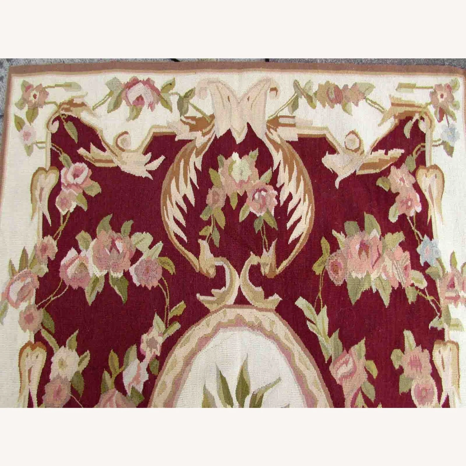 Handmade Vintage French Aubusson Rug 13 Handmade Vintage French Aubusson Rug - Image 11