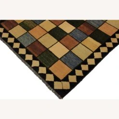 Arshs Fine Rugs Gabbeh Geri Blue/Tan Wool Area Rug -Othe Furniture Shop 1500 1500 frame 0 3297