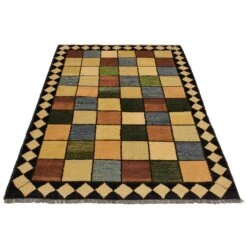 Arshs Fine Rugs Gabbeh Geri Blue/Tan Wool Area Rug -Othe Furniture Shop 1500 1500 frame 0 3299
