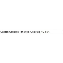 Arshs Fine Rugs Gabbeh Geri Blue/Tan Wool Area Rug -Othe Furniture Shop 1500 1500 frame 0 3305