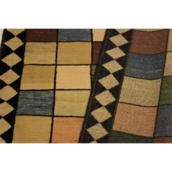 Arshs Fine Rugs Gabbeh Geri Blue/Tan Wool Area Rug -Othe Furniture Shop 1500 1500 frame 0 3308