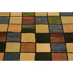 Arshs Fine Rugs Gabbeh Geri Blue/Tan Wool Area Rug -Othe Furniture Shop 1500 1500 frame 0 3309