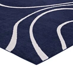 Other 8x10 Area Rug In Navy & Ivory Polyester Microfiber -Othe Furniture Shop 1500 1500 frame 0 3538