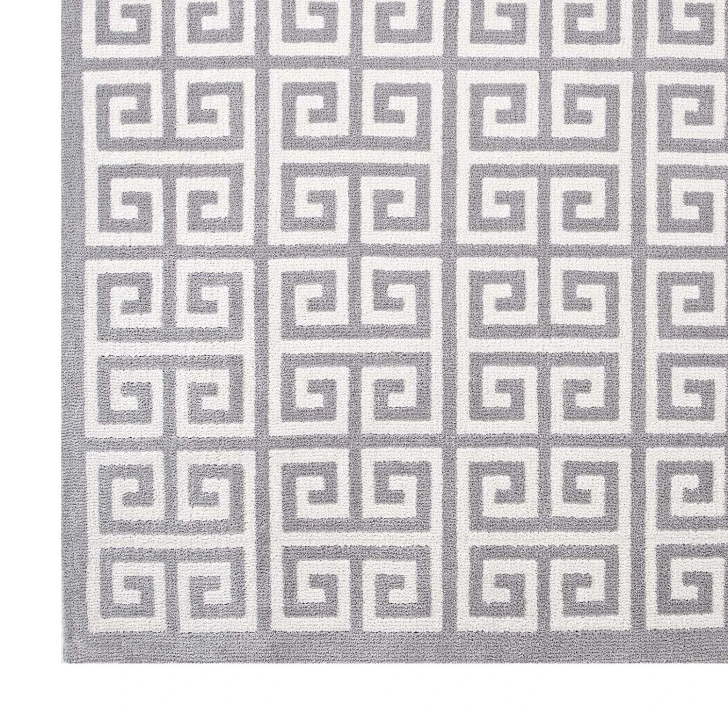 Other 8x10 Area Rug In Greek Key White & Light Gray 3 Other 8x10 Area Rug In Greek Key White & Light Gray