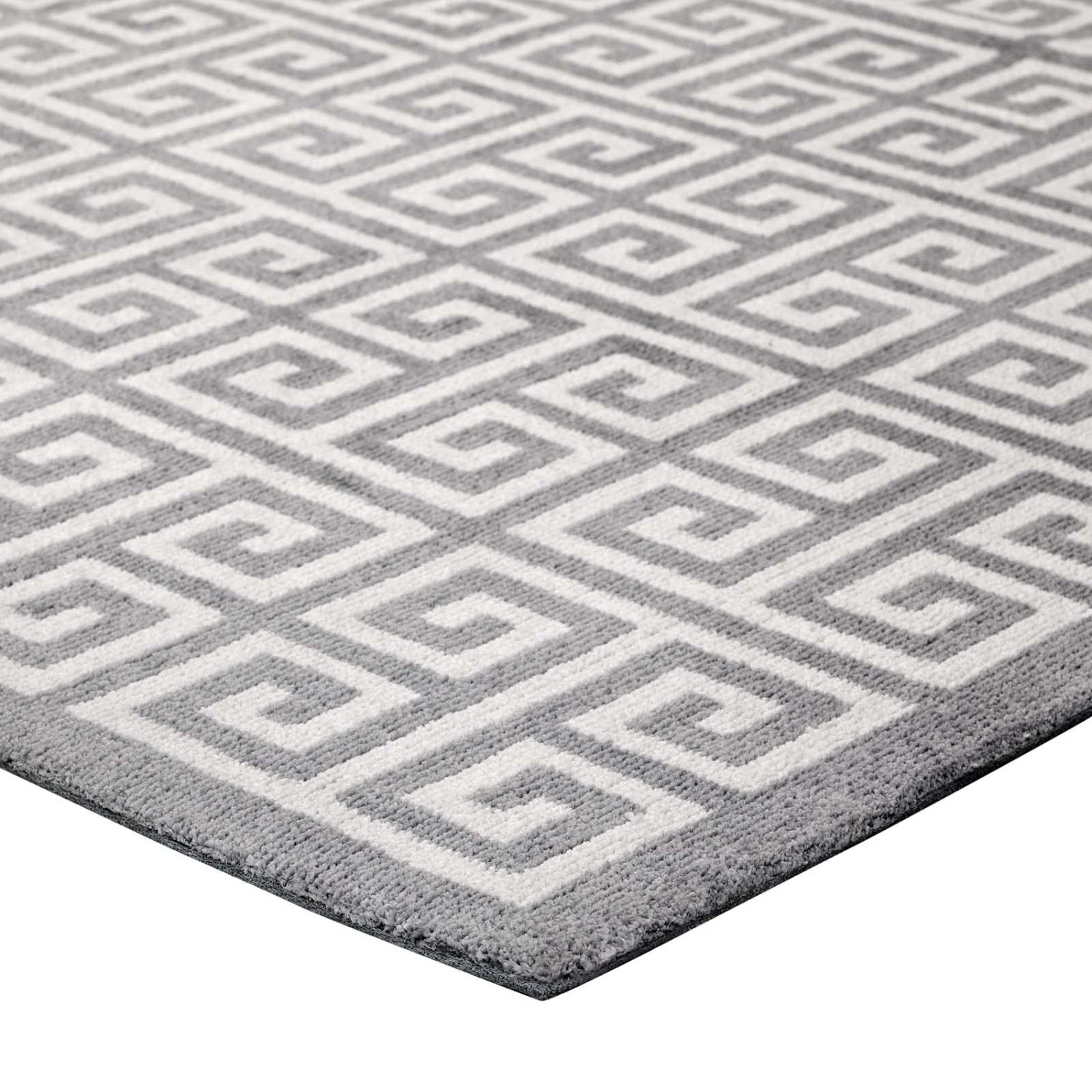 Other 8x10 Area Rug In Greek Key White & Light Gray 10 Other 8x10 Area Rug In Greek Key White & Light Gray - Image 8