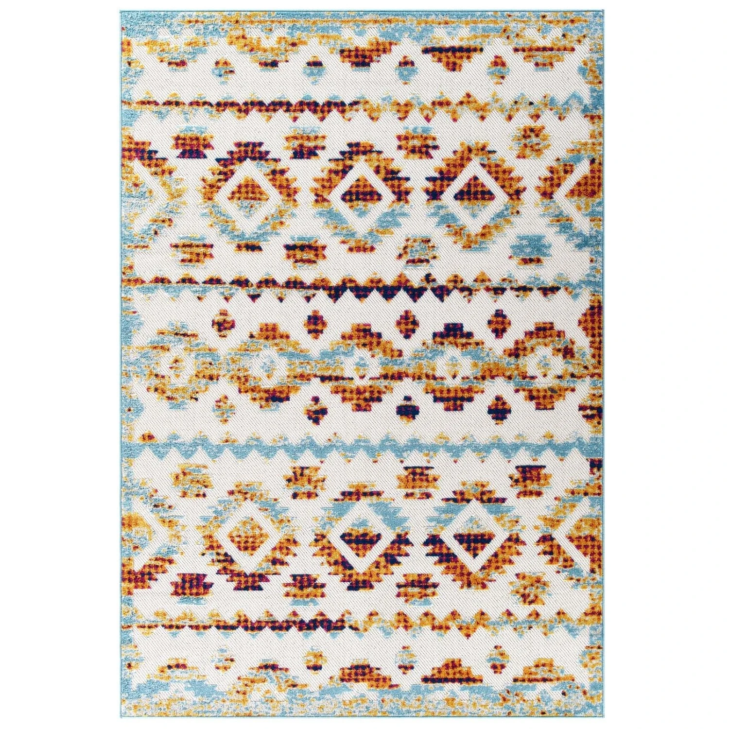 Other 8x10 Area Rug InMulticolor Diamond Chevron Pattern 6 Other 8x10 Area Rug InMulticolor Diamond Chevron Pattern - Image 4