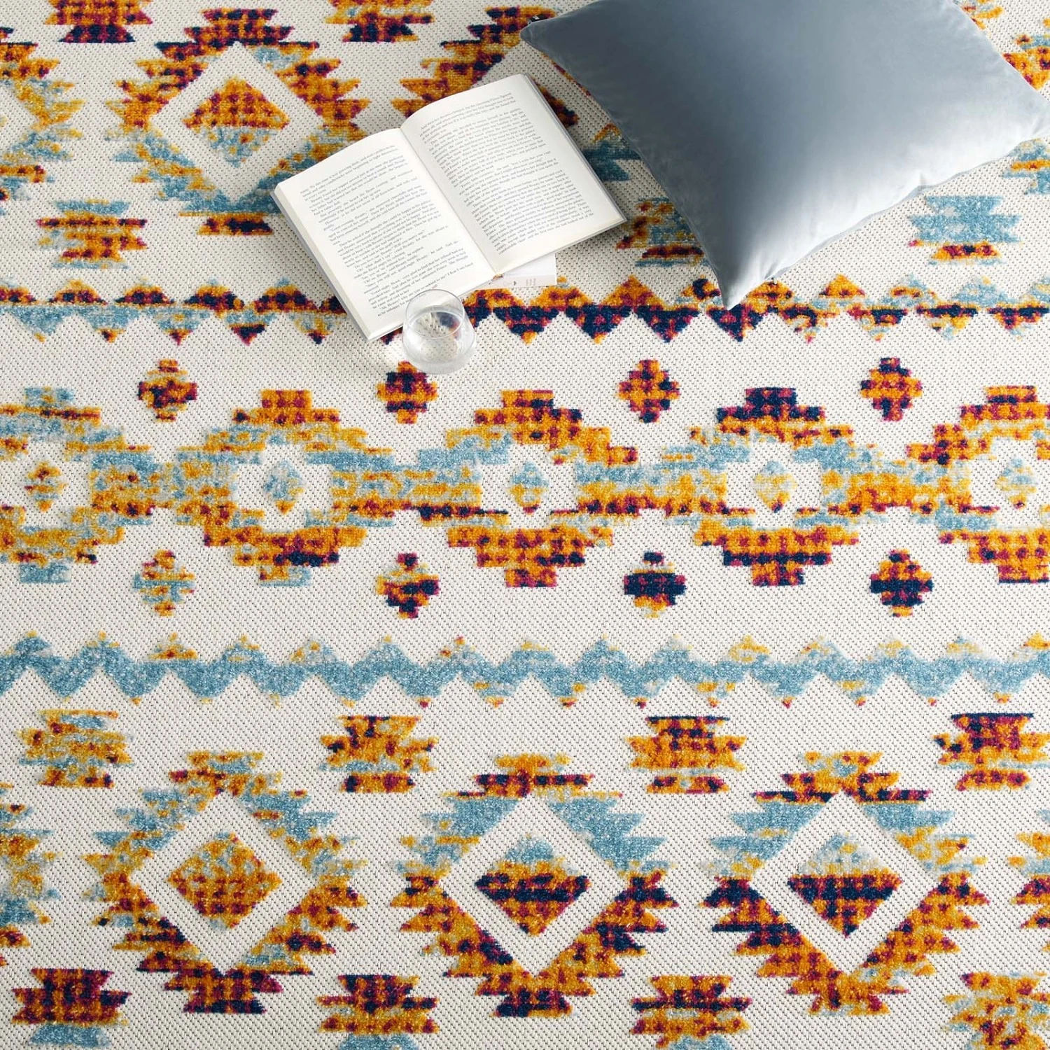 Other 8x10 Area Rug InMulticolor Diamond Chevron Pattern 8 Other 8x10 Area Rug InMulticolor Diamond Chevron Pattern - Image 6