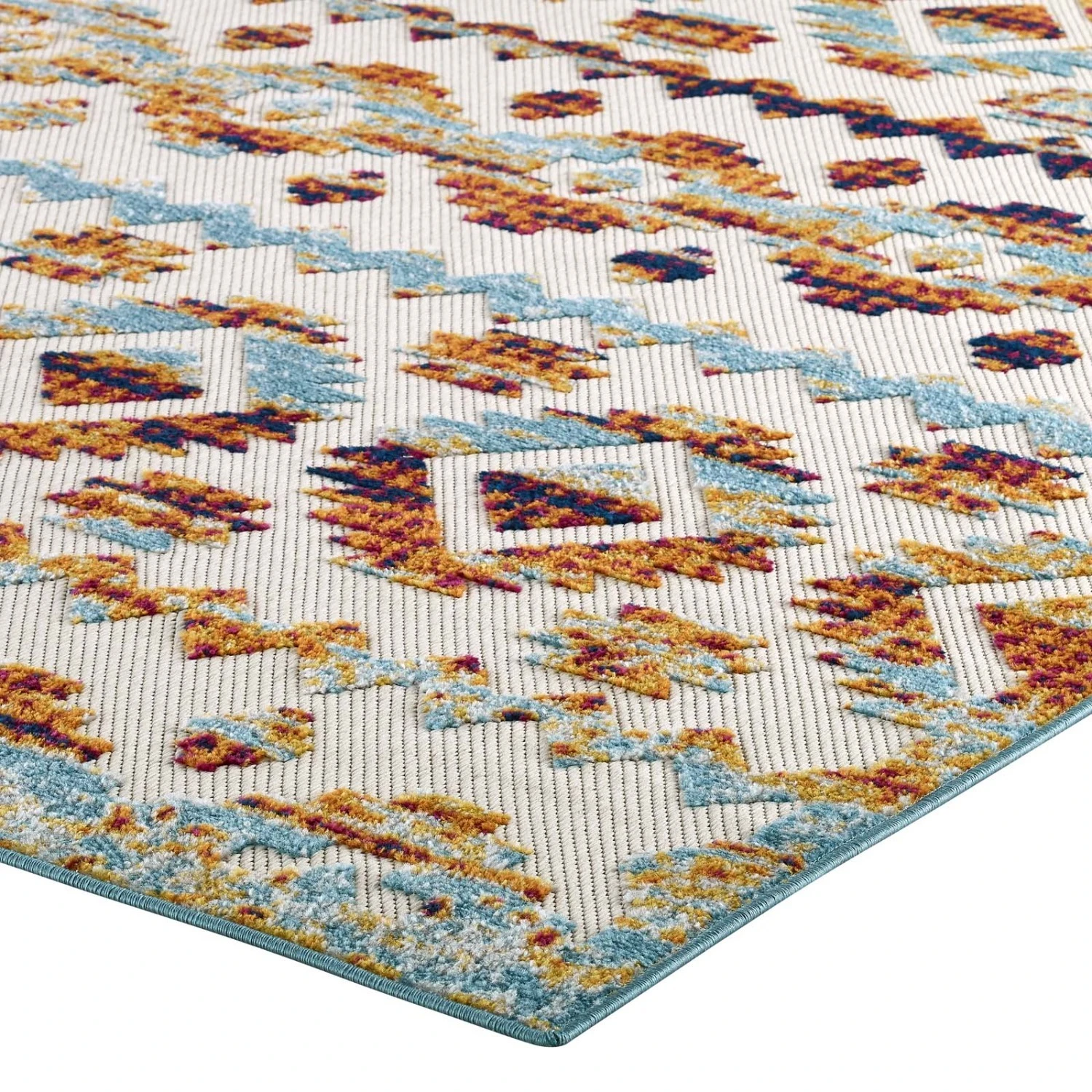 Other 8x10 Area Rug InMulticolor Diamond Chevron Pattern 10 Other 8x10 Area Rug InMulticolor Diamond Chevron Pattern - Image 8