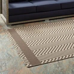 Other 8x10 Area Rug In Light & Dark Beige Chevron -Othe Furniture Shop 1500 1500 frame 0 3604