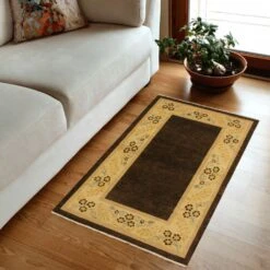 Arshs Fine Rugs Gabbeh Ashleigh Brown/Tan Wool Area Rug -Othe Furniture Shop 1500 1500 frame 0 3616