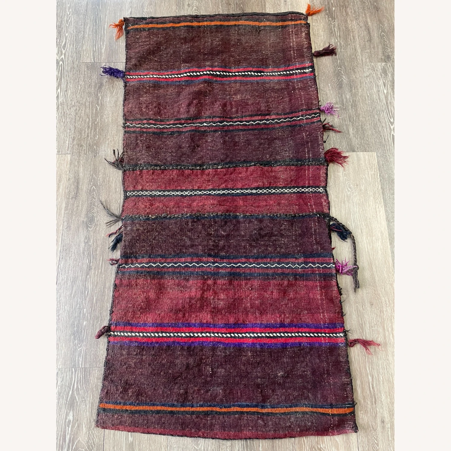 Vintage Persian Handcrafted Shiraz Saddle Bag 4 Vintage Persian Handcrafted Shiraz Saddle Bag - Image 2