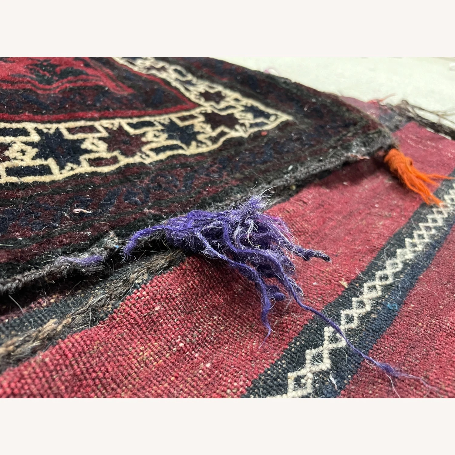 Vintage Persian Handcrafted Shiraz Saddle Bag 9 Vintage Persian Handcrafted Shiraz Saddle Bag - Image 7