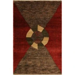 Arshs Fine Rugs Gabbeh Caryn Red/Brown Wool Area Rug -Othe Furniture Shop 1500 1500 frame 0 3794