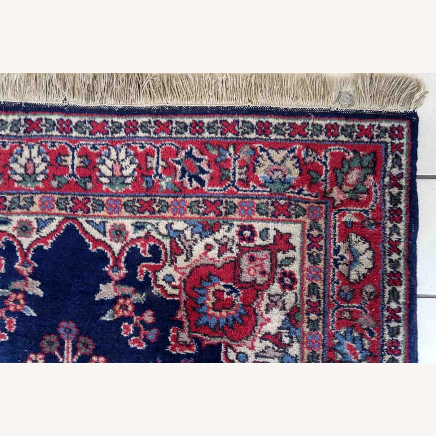 Handmade Antique Persian Kerman Rug 14 Handmade Antique Persian Kerman Rug - Image 12