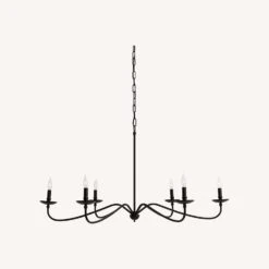 Pottery Barn Lucca Iron Chandelier, Bronze, Large