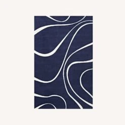 Other 5x8 Area Rug In Navy & Ivory Abstract Swirl Design -Othe Furniture Shop 1500 1500 frame 0 3851