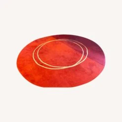 Other Contemporary Deep Red Circular Rug -Othe Furniture Shop 1500 1500 frame 0 3856