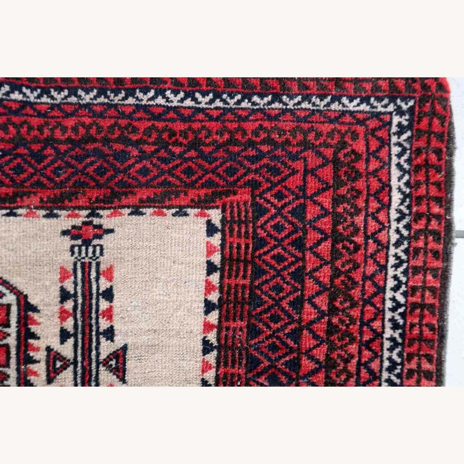 Handmade Antique Afghan Baluch Prayer Rug 13 Handmade Antique Afghan Baluch Prayer Rug - Image 11