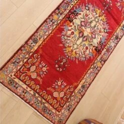 Vintage Turkish Hand-Knotted Rug 1960s Runner 15 Vintage Turkish Hand-Knotted Rug 1960s Runner -Othe Furniture Shop 1500 1500 frame 0 3897