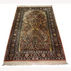 Handmade Vintage Indian Kashmir Silk Rug -Othe Furniture Shop 1500 1500 frame 0 3952