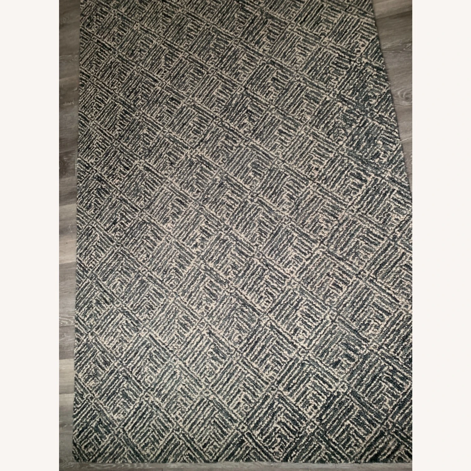 Crate & Barrel Curtis Indigo Blue Geometric Rug 3 Crate & Barrel Curtis Indigo Blue Geometric Rug