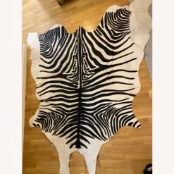 Zebra Stamped Cow Hide Rug 16 Zebra Stamped Cow Hide Rug -Othe Furniture Shop 1500 1500 frame 0 3967