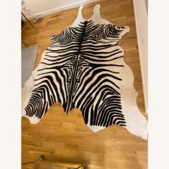 Zebra Stamped Cow Hide Rug 17 Zebra Stamped Cow Hide Rug -Othe Furniture Shop 1500 1500 frame 0 3968