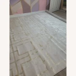 Bed Bath & Beyond White & Gold Art Deco Rugs