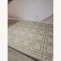 Bed Bath & Beyond White & Gold Art Deco Rugs -Othe Furniture Shop 1500 1500 frame 0 4048