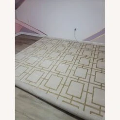 Bed Bath & Beyond White & Gold Art Deco Rugs -Othe Furniture Shop 1500 1500 frame 0 4050